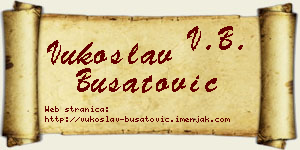 Vukoslav Bušatović vizit kartica